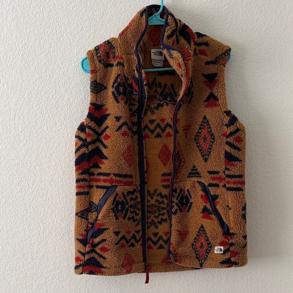 The North Face Women's Fleece Vest - Brown and Red